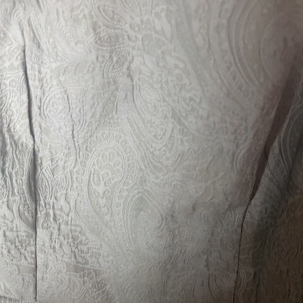 Textured paisley fabric, one shoulder mini dress - Picture 4 of 5
